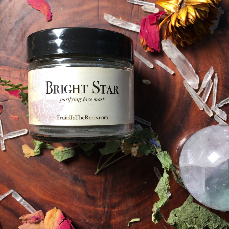 Bright Star, willow bark & green tea mask